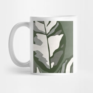 Dark green Rubber plant detail Mug